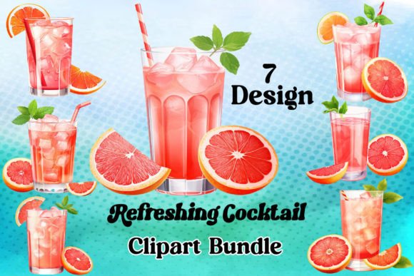 Download Refreshing Cocktail Clipart Bundle - Refreshing Collection