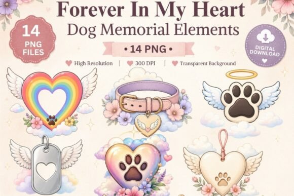 Download Forever in My Heart Dog Memorial Clipart - Dog Collection